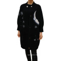 Wholesale Winter Fashion Chinese Traditional Button Wool Women Embroidered Coat Jacket Knit Sweater